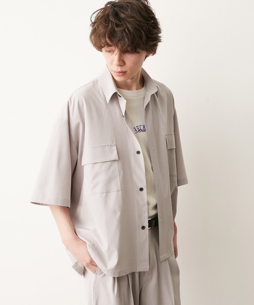 JUNRED（ジュンレッド）の「エアドライモンスタービッグシャツ（シャツ/ブラウス・メンズ・ライトグレー/チャコールグレー/ブラック/ブラウン・S/L/M）」の17枚目の写真