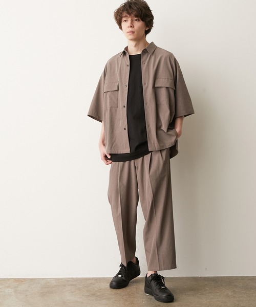 JUNRED（ジュンレッド）の「エアドライモンスタービッグシャツ（シャツ/ブラウス・メンズ・ライトグレー/チャコールグレー/ブラック/ブラウン・S/L/M）」の15枚目の写真