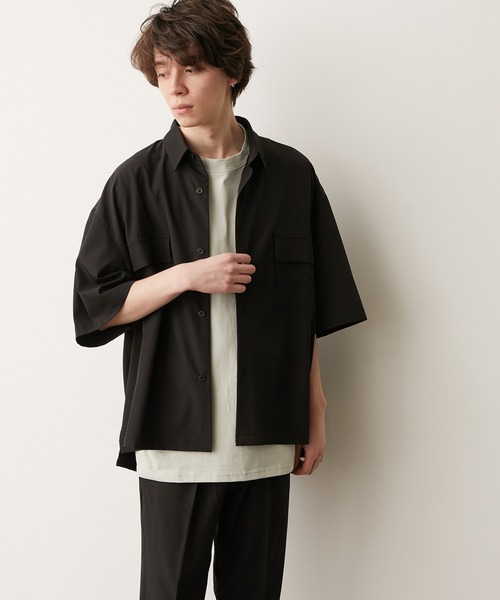 JUNRED（ジュンレッド）の「エアドライモンスタービッグシャツ（シャツ/ブラウス・メンズ・ライトグレー/チャコールグレー/ブラック/ブラウン・S/L/M）」の18枚目の写真