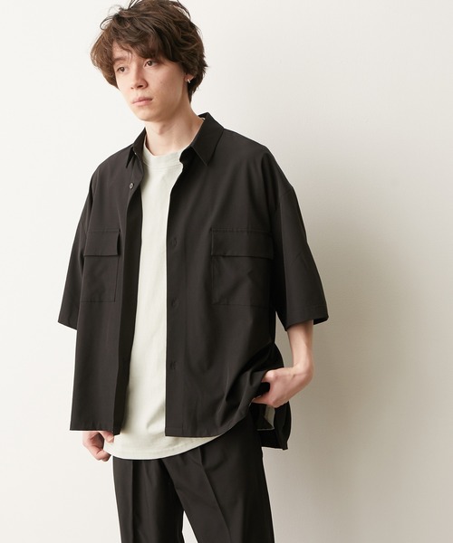 JUNRED（ジュンレッド）の「エアドライモンスタービッグシャツ（シャツ/ブラウス・メンズ・ライトグレー/チャコールグレー/ブラック/ブラウン・S/L/M）」の8枚目の写真