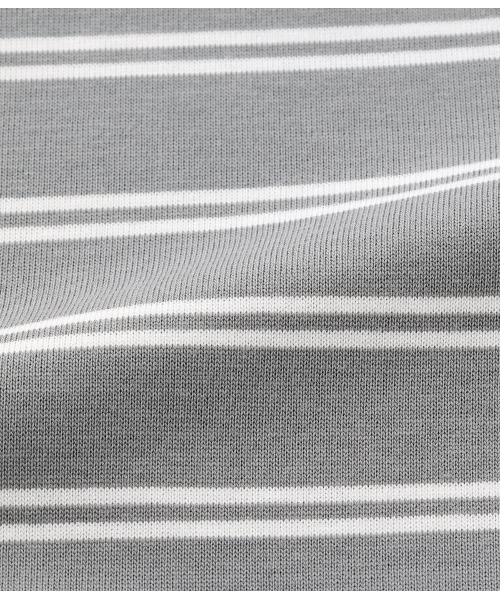 NEWYORKER(ニューヨーカー)の「シルケット天竺ボーダー 7分袖バックスリットカットソープルオーバー(Tシャツ/カットソー・レディース・グレー系その他/ベージュ/ホワイト・L/M)」の16枚目の写真