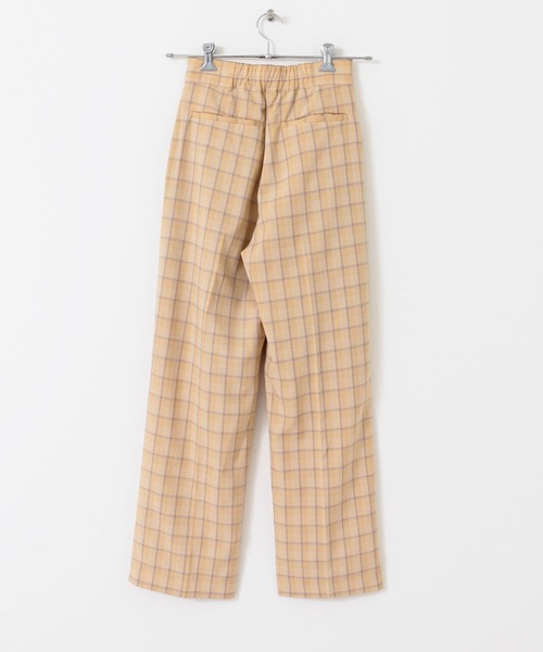 UR Lab.（アーバンリサーチラボ）の「『34サイズ/低身長向けも展開』チェックワイドパンツ（その他パンツ・レディース・ネイビー/イエロー/ベージュ・38/34/36）」の9枚目の写真