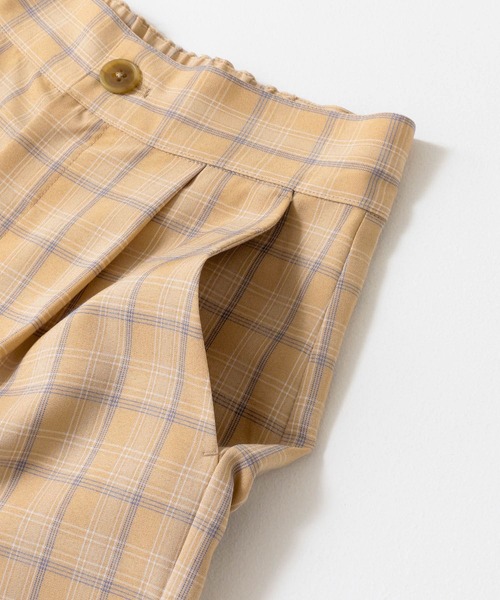 UR Lab.（アーバンリサーチラボ）の「『34サイズ/低身長向けも展開』チェックワイドパンツ（その他パンツ・レディース・ネイビー/イエロー/ベージュ・38/34/36）」の13枚目の写真