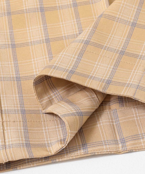 UR Lab.（アーバンリサーチラボ）の「『34サイズ/低身長向けも展開』チェックワイドパンツ（その他パンツ・レディース・ネイビー/イエロー/ベージュ・38/34/36）」の5枚目の写真