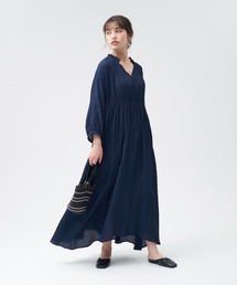 LAVEANGE | [洗える]シャーリング ティアードワンピース(ワンピース)