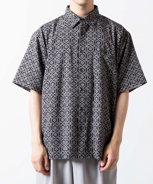 WEGO（ウィゴー）の「WEGO/ダークダマスクビッグシルエットシャツ（シャツ/ブラウス・メンズ・その他1/その他2・MEDIUM/LARGE）」の3枚目の写真