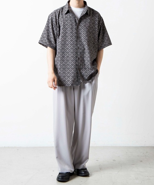 WEGO（ウィゴー）の「WEGO/ダークダマスクビッグシルエットシャツ（シャツ/ブラウス・メンズ・その他1/その他2・MEDIUM/LARGE）」の8枚目の写真