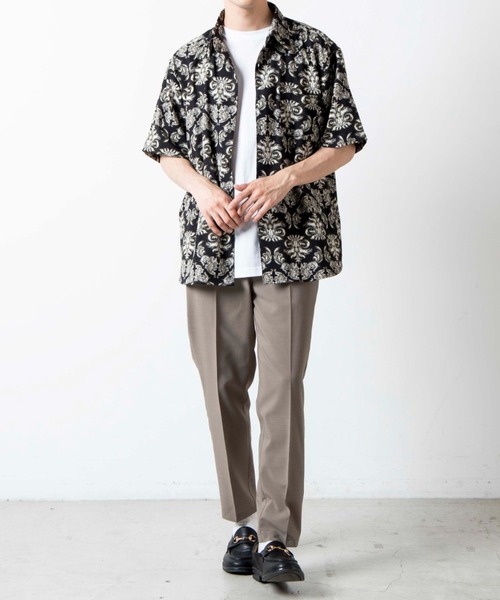 WEGO（ウィゴー）の「WEGO/ダークダマスクビッグシルエットシャツ（シャツ/ブラウス・メンズ・その他1/その他2・MEDIUM/LARGE）」の4枚目の写真