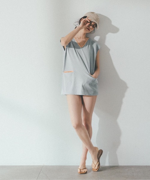 【新品】SEADRESS  カップ付オーバートップスビキニ SEA DRESS（シードレス）の「ｶｯﾌﾟ付ｵｰﾊﾞｰﾄｯﾌﾟｽﾋﾞｷﾆ/水着（水着）」 - WEAR