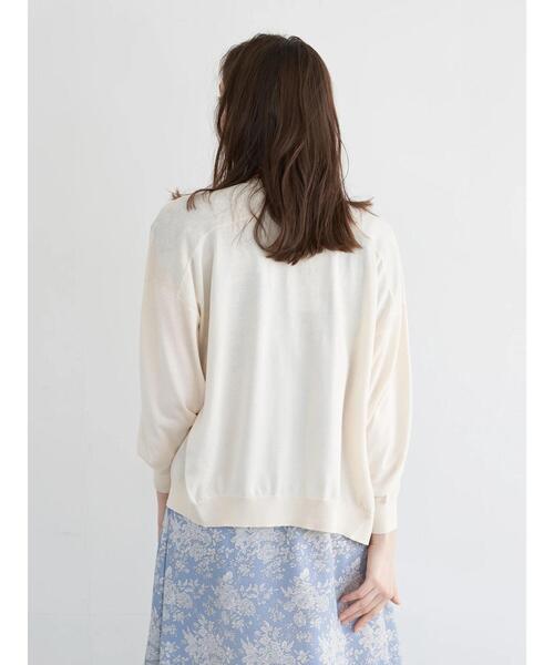 YECCA VECCA（イェッカヴェッカ）の「Vネックカーディガン＊（カーディガン/ボレロ・レディース・ブラック/ベージュ/グリーン/アイボリー・FREE）」の16枚目の写真