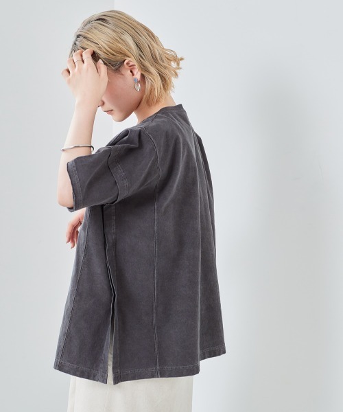 cepo(セポ)の「アステックス製品染め ビッグTee(Tシャツ/カットソー・レディース・チャコールグレー/グレー/オフホワイト/ピンク・M)」の3枚目の写真