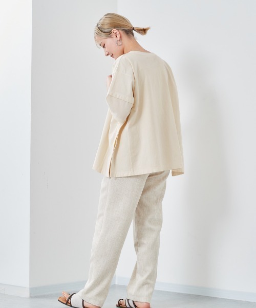 cepo(セポ)の「アステックス製品染め ビッグTee(Tシャツ/カットソー・レディース・チャコールグレー/グレー/オフホワイト/ピンク・M)」の13枚目の写真