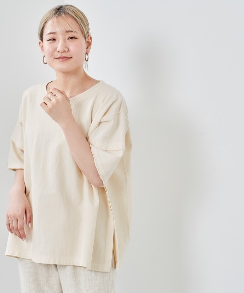 cepo(セポ)の「アステックス製品染め ビッグTee(Tシャツ/カットソー・レディース・チャコールグレー/グレー/オフホワイト/ピンク・M)」の21枚目の写真