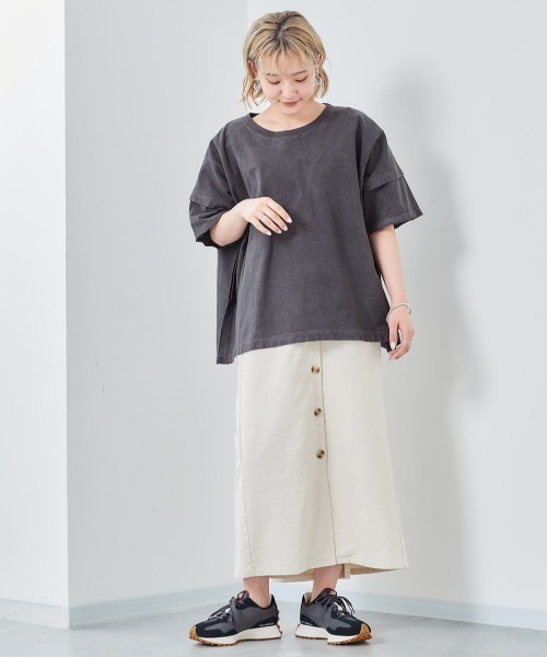 cepo(セポ)の「アステックス製品染め ビッグTee(Tシャツ/カットソー・レディース・チャコールグレー/グレー/オフホワイト/ピンク・M)」の10枚目の写真