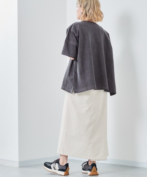 cepo(セポ)の「アステックス製品染め ビッグTee(Tシャツ/カットソー・レディース・チャコールグレー/グレー/オフホワイト/ピンク・M)」の18枚目の写真