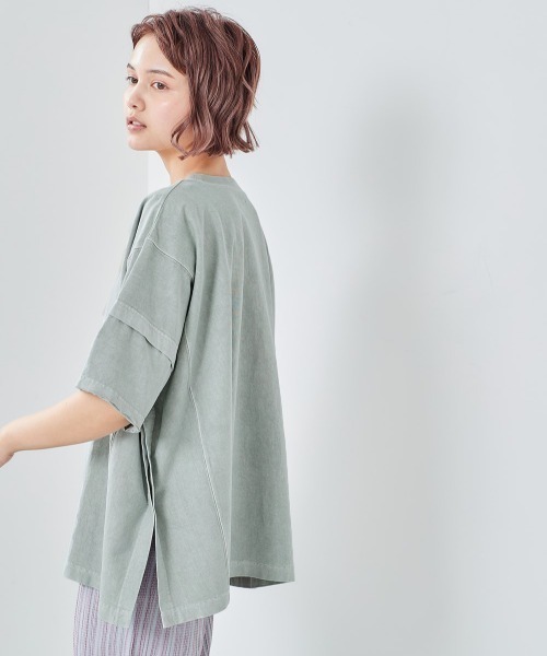 cepo(セポ)の「アステックス製品染め ビッグTee(Tシャツ/カットソー・レディース・チャコールグレー/グレー/オフホワイト/ピンク・M)」の6枚目の写真