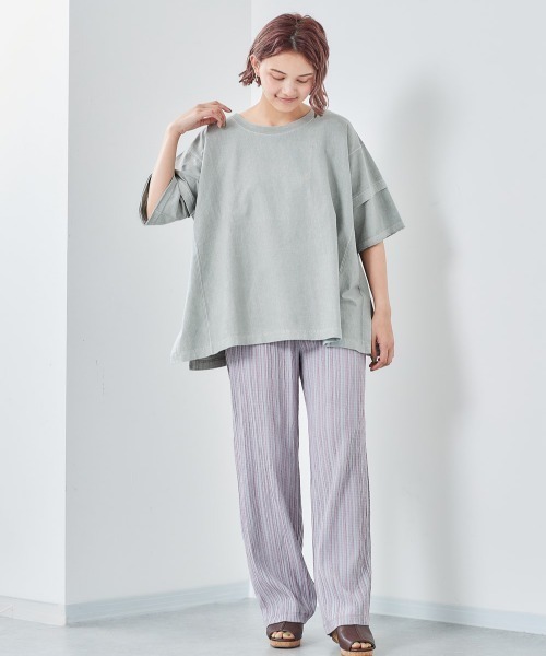 cepo(セポ)の「アステックス製品染め ビッグTee(Tシャツ/カットソー・レディース・チャコールグレー/グレー/オフホワイト/ピンク・M)」の19枚目の写真