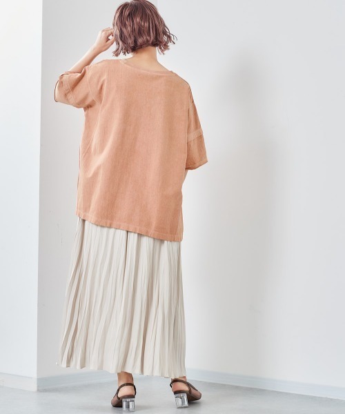 cepo(セポ)の「アステックス製品染め ビッグTee(Tシャツ/カットソー・レディース・チャコールグレー/グレー/オフホワイト/ピンク・M)」の8枚目の写真