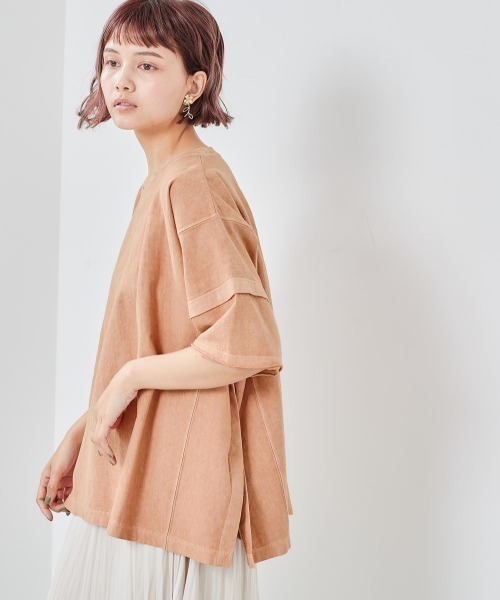 cepo(セポ)の「アステックス製品染め ビッグTee(Tシャツ/カットソー・レディース・チャコールグレー/グレー/オフホワイト/ピンク・M)」の22枚目の写真