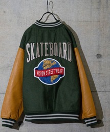 【12】〔VISION STREET WEAR/ビジョン ストリート ウェア〕メルトンPUスタジャン