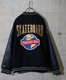 【12】〔VISION STREET WEAR/ビジョン ストリート ウェア〕メルトンPUスタジャン