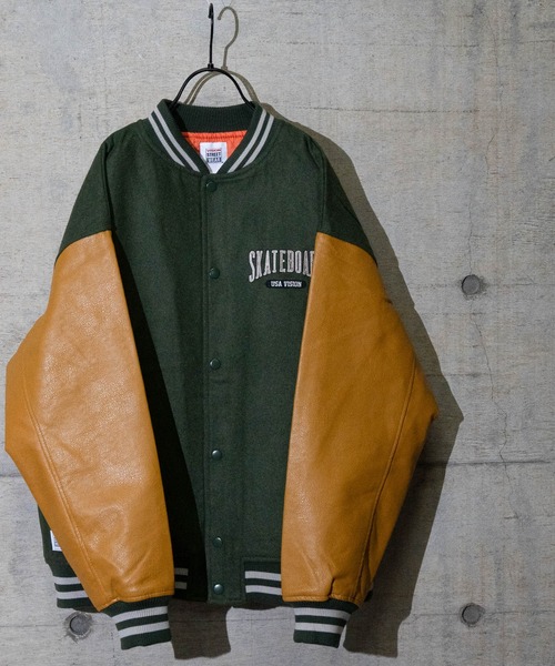 JOHN'S CLOSET（ジョンズクローゼット）の「【12】〔VISION STREET WEAR/ビジョン ストリート ウェア〕メルトンPUスタジャン（スタジャン・メンズ・ブラック/ネイビー/グリーン・MEDIUM/LARGE）」の18枚目の写真