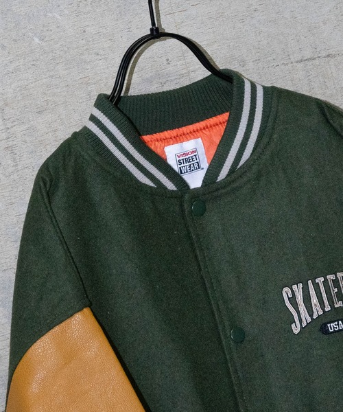 JOHN'S CLOSET（ジョンズクローゼット）の「【12】〔VISION STREET WEAR/ビジョン ストリート ウェア〕メルトンPUスタジャン（スタジャン・メンズ・ブラック/ネイビー/グリーン・MEDIUM/LARGE）」の17枚目の写真