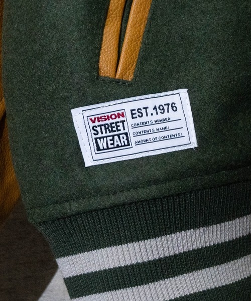 JOHN'S CLOSET（ジョンズクローゼット）の「【12】〔VISION STREET WEAR/ビジョン ストリート ウェア〕メルトンPUスタジャン（スタジャン・メンズ・ブラック/ネイビー/グリーン・MEDIUM/LARGE）」の14枚目の写真