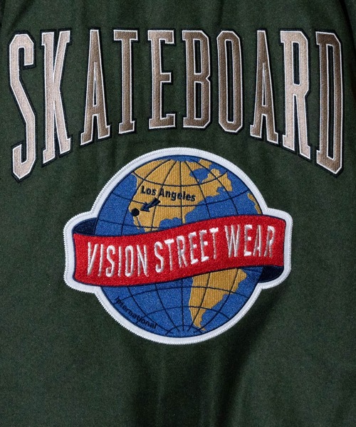 JOHN'S CLOSET（ジョンズクローゼット）の「【12】〔VISION STREET WEAR/ビジョン ストリート ウェア〕メルトンPUスタジャン（スタジャン・メンズ・ブラック/ネイビー/グリーン・MEDIUM/LARGE）」の11枚目の写真