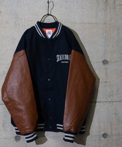 JOHN'S CLOSET（ジョンズクローゼット）の「【12】〔VISION STREET WEAR/ビジョン ストリート ウェア〕メルトンPUスタジャン（スタジャン・メンズ・ブラック/ネイビー/グリーン・MEDIUM/LARGE）」の20枚目の写真