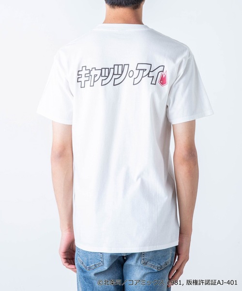 WEGO（ウィゴー）の「∴WEGO/【キャッツ・アイコラボ】バックロゴTEE（Tシャツ/カットソー・メンズ・パープル/ホワイト・MEDIUM/LARGE/X-LARGE）」の7枚目の写真