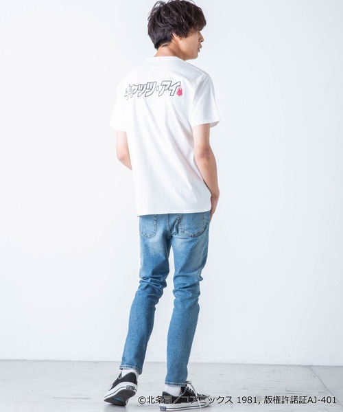 WEGO（ウィゴー）の「∴WEGO/【キャッツ・アイコラボ】バックロゴTEE（Tシャツ/カットソー・メンズ・パープル/ホワイト・MEDIUM/LARGE/X-LARGE）」の11枚目の写真
