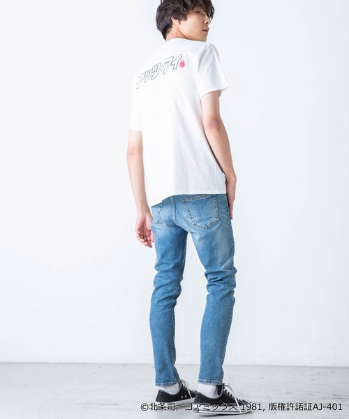 WEGO（ウィゴー）の「∴WEGO/【キャッツ・アイコラボ】バックロゴTEE（Tシャツ/カットソー・メンズ・パープル/ホワイト・MEDIUM/LARGE/X-LARGE）」の12枚目の写真
