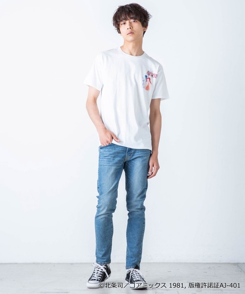WEGO（ウィゴー）の「∴WEGO/【キャッツ・アイコラボ】バックロゴTEE（Tシャツ/カットソー・メンズ・パープル/ホワイト・MEDIUM/LARGE/X-LARGE）」の13枚目の写真
