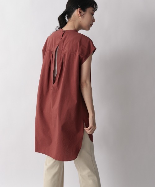 LOWRYS FARM(ローリーズファーム)の「フロントタックチュニックノースリーブ 948452(シャツ/ブラウス・レディース・ブラック/ブラウン/オフホワイト・FREE)」の10枚目の写真