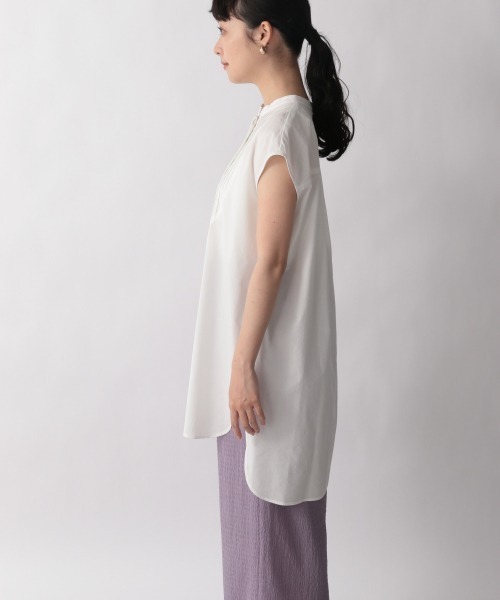 LOWRYS FARM(ローリーズファーム)の「フロントタックチュニックノースリーブ 948452(シャツ/ブラウス・レディース・ブラック/ブラウン/オフホワイト・FREE)」の12枚目の写真