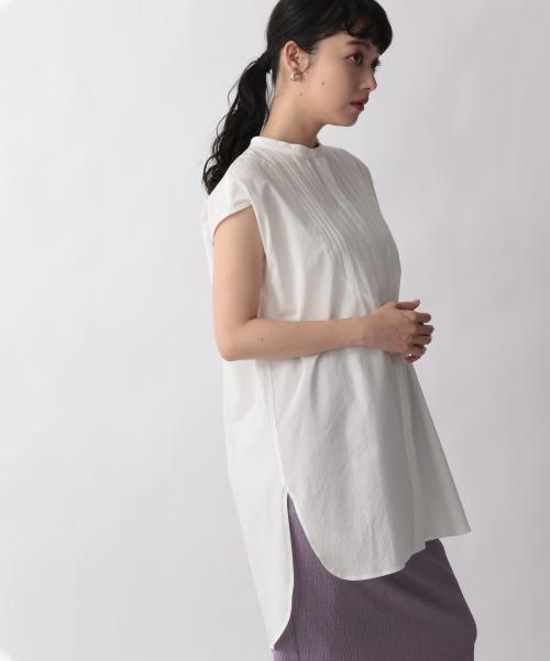 LOWRYS FARM(ローリーズファーム)の「フロントタックチュニックノースリーブ 948452(シャツ/ブラウス・レディース・ブラック/ブラウン/オフホワイト・FREE)」の19枚目の写真