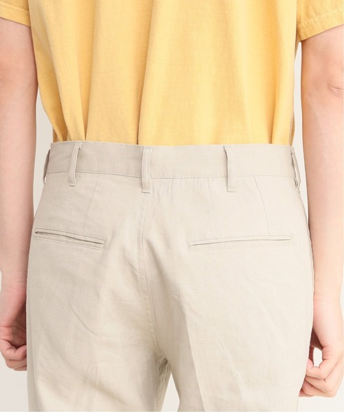 JOURNAL STANDARD relume（ジャーナルスタンダード　レリューム）の「FLANDERS LINEN/フランダースリネン テーパードタック パンツ（スラックス・メンズ・ネイビー/ホワイト×ホワイト/ベージュ系その他・SMALL/MEDIUM/LARGE）」の14枚目の写真