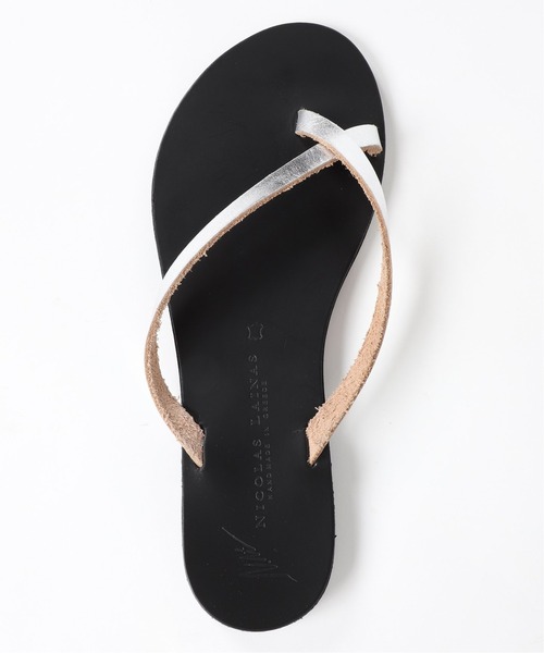 Spick & Span（スピックアンドスパン）の「【NICOLAS LAINAS】クロスストラップサンダル（サンダル・レディース・ベージュ/ブラック・38/39/36/37）」の3枚目の写真