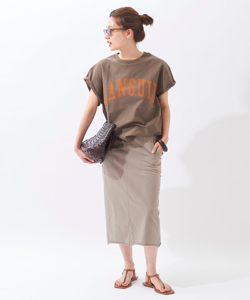 plage（プラージュ）の「twist jersey スカート◆（スカート・レディース・グレー/ベージュ・36/38）」の5枚目の写真