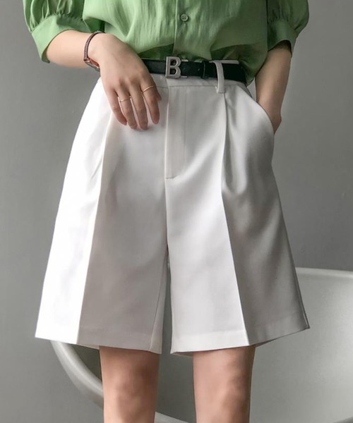 Ulysses（ユリシス）の「タックハーフパンツ（その他パンツ・レディース・キャメル/ブラック/ホワイト・M/L）」の10枚目の写真