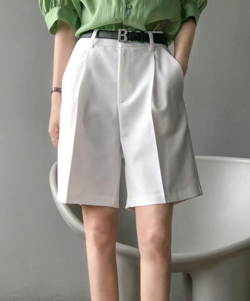 Ulysses（ユリシス）の「タックハーフパンツ（その他パンツ・レディース・キャメル/ブラック/ホワイト・M/L）」の8枚目の写真