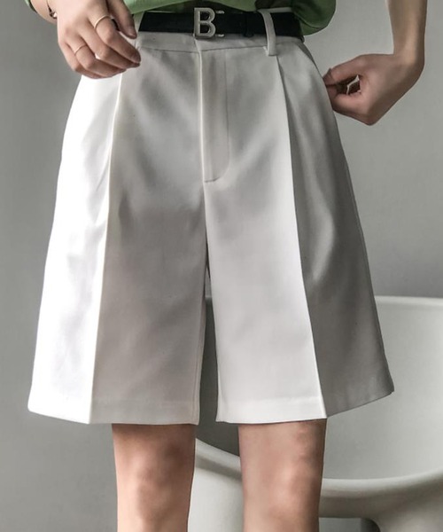 Ulysses（ユリシス）の「タックハーフパンツ（その他パンツ・レディース・キャメル/ブラック/ホワイト・M/L）」の9枚目の写真