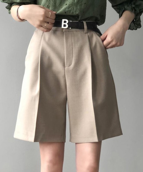 Ulysses（ユリシス）の「タックハーフパンツ（その他パンツ・レディース・キャメル/ブラック/ホワイト・M/L）」の6枚目の写真