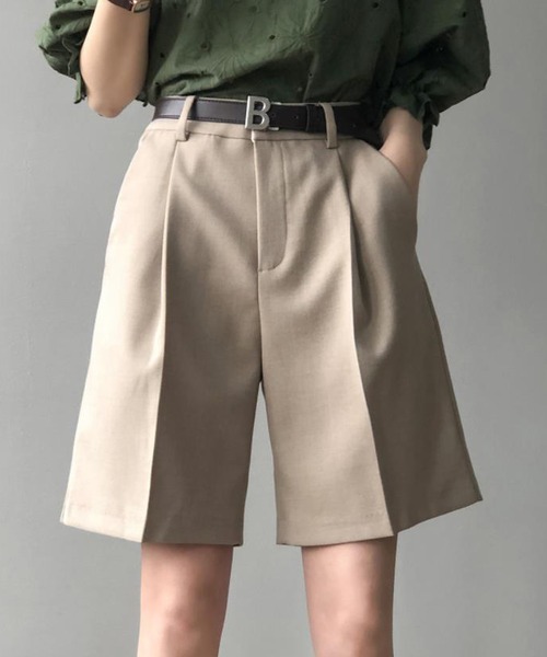 Ulysses（ユリシス）の「タックハーフパンツ（その他パンツ・レディース・キャメル/ブラック/ホワイト・M/L）」の7枚目の写真