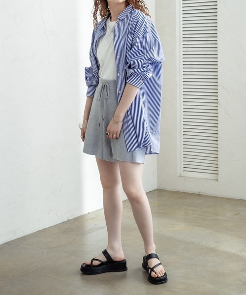 mystic（ミスティック）の「スウェットショートパンツ（スウェットパンツ・レディース・グレー/オフホワイト・FREE）」の5枚目の写真