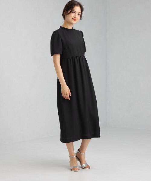 green label relaxing（グリーンレーベルリラクシング）の「D GB ハイネック キリカエ ギャザー [ワンピース]（ワンピース・レディース・ブラック/ベージュ・FREE）」の7枚目の写真