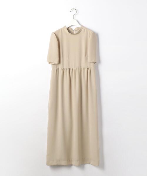 green label relaxing（グリーンレーベルリラクシング）の「D GB ハイネック キリカエ ギャザー [ワンピース]（ワンピース・レディース・ブラック/ベージュ・FREE）」の3枚目の写真