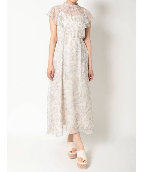 MERCURYDUO（マーキュリーデュオ）の「コルセットベルト付ペイズリーロングワンピース（ワンピース・レディース・ブルー/ベージュ・SMALL/MEDIUM）」の9枚目の写真