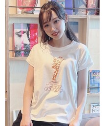 Cutie Blonde | 【S-L】アニマルフレンチスリーブコラボTシャツ(Tシャツ/カットソー)